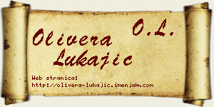 Olivera Lukajić vizit kartica